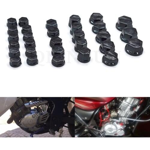 Universal 30PCS motorcycle modeling plating nut decorative screw cap For Suzuki Vstrom 650 SFV650 GSR600 GSR750 GSXR 600 750 GSX