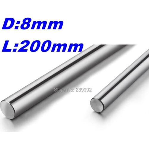 4pcs 8mm 200mm linear rail 8mm linear shaft chrome rod for cnc parts
