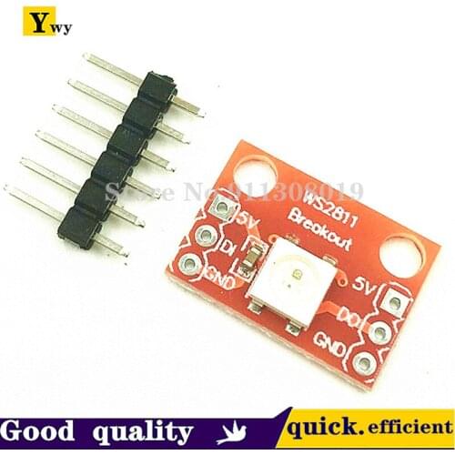 5PCS RGB LED WS2812 color lamp module single-line interface full-color light-emitting tube to send pin