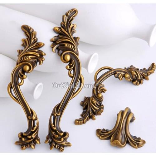 Beauty 1Pair or 2PCS European Antique Kitchen Cabinet Door Handles Wardrobe Cupboard Drawer TV Cabinet Pulls Handles and Knobs