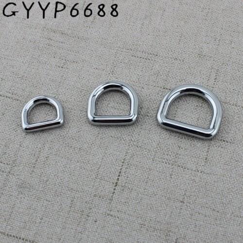 10pcs 6colors 13mm 16mm 19mm 25mm High qualith alloy metal Polished lock carabiner handbag welded d rings for bag accessories