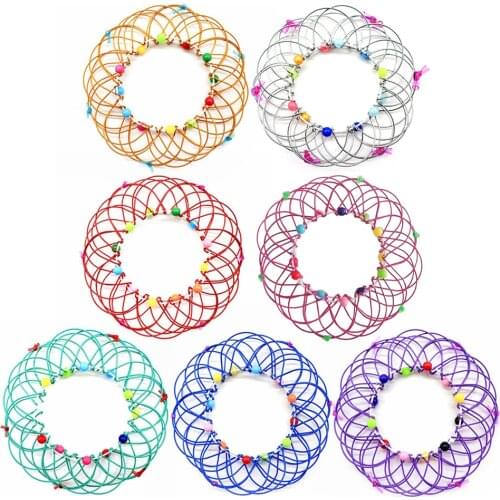 2021 New Mandala Decompression Toy Variety Flower Basket Thirty-Six Variable Mild Steel Shape Hoop Childrens Puzzle Toy