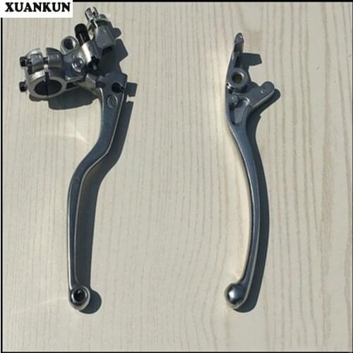XUANKUN Cafe Racer Motorcycle Clutch Disc Brake Left And Right Handle Arm Horn