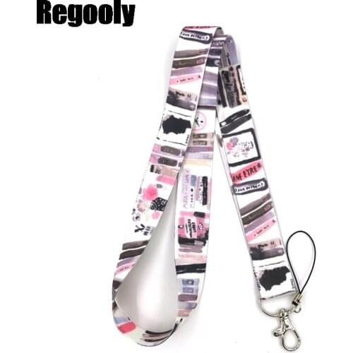 Reading Books Bookshelf Neck Strap Lanyards ID badge card holder keychain Mobile Phone Strap Gift Ribbon webbing necklace