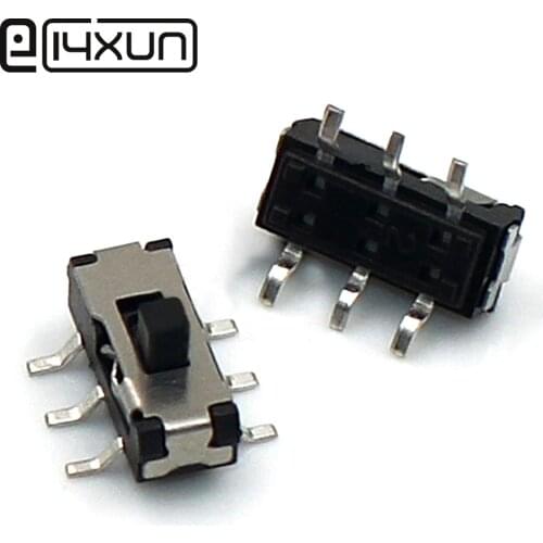 EClyxun 5pcs MSS22D18 6P MINI SMD Slide Switch 2P2T 6Pin DVD Toggle Switchs Handle Length 2mm