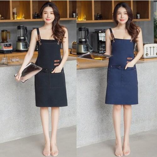 Apron custom logo printing overalls female fashion kitchen household