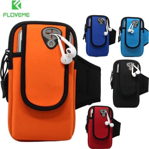 FLOVEME 6" Inch Waterproof Sports Running Armband Case For iPhone 7 8 6 6S Plus Gym Sport Arm Band Jogging Case Card Holder Bag