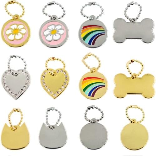 Customized Dog ID Tags Metal Name Tags For Puppies Cat Anti-Lost Pet Nameplate For Dogs Pitbull Cats