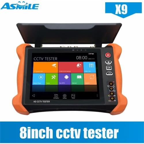 Best quality 8 inch multi-function cctv wifi IP camera tester with 8MP CVI /8MP TVI /5MP AHD for X9 CCTV TESTER