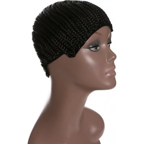 Cornrow Wig Caps For Making Wigs With Adjustable Strap Braided Products 1 piece synthetic Women Hairnets Easycap