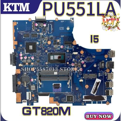 For ASUS PU551LA/P551LA/PU551L/PRO551L laptop motherboard mainboard test OK I5/CPU GT820M