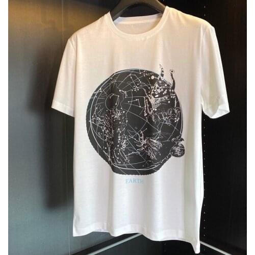 Europe Style Summer Fashion women/mens casual comfort T-shirts Chic men High quality cotton Tee Tops C344