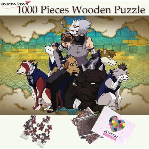 MOMEMO Hatake Kakashi 1000 Piece Jigsaw Puzzle for Adults Unique Customized Wooden Puzzles Anime Naruto Wooden Puzzle Games Toys