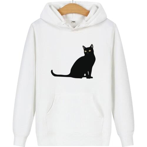 Male Hip Hop Anime Hoodie Funny Streetwear Today Mens Hoodies Cat Print Men Sweatshirts Sportswear Pullover