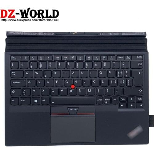 New Original Silver CH Swiss Base Portable Backlit Thin Keyboard for Lenovo Thinkpad X1 Tablet 1st 2nd Gen 01AY228 SM10M68928