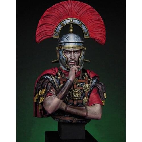 New Unassembled 1/12 Roman soldier bust with red coat ancient bust soldier Resin Kit DIY Toys Unpainted resin model