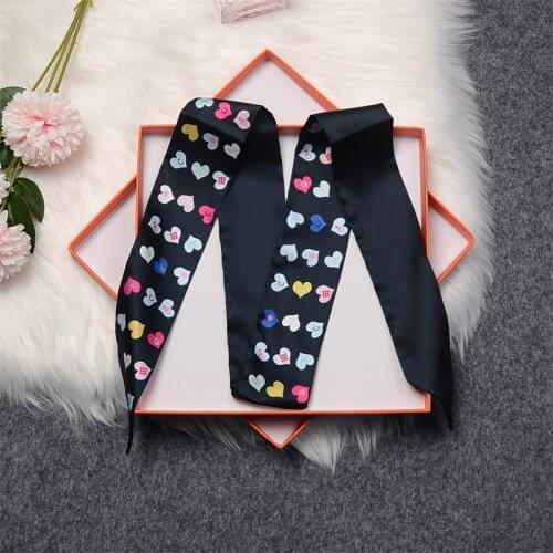 New Skinny Bag Scarf Women Luxury Brand Bandana Wrap Handbag Handle Ribbon Hair & Neck Scarf Shawl Fashion Accessories