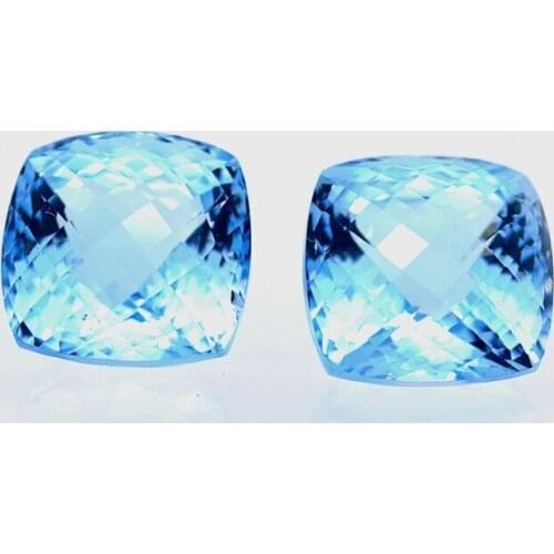68,25 ct Topaz Cushion Cut with Chessboard
