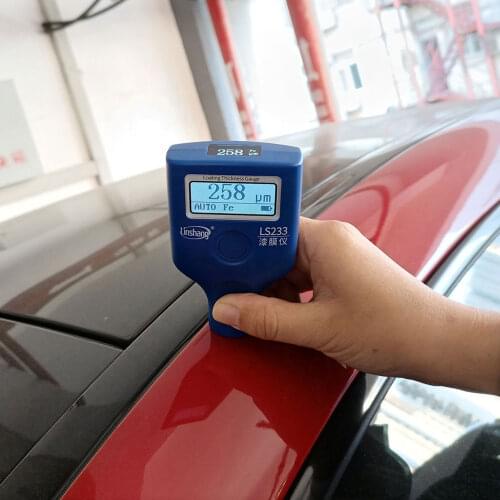 Portable LS233 Automotive Paint Coating thickness Meter Dual screen OLED Low Temperature Resistant