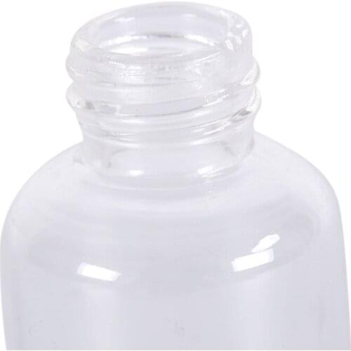 25ml Transparent Screw On Cover Graduation Sample Vials Plastic Black Screw Cap Graduated Round Glass Reagent Bottle