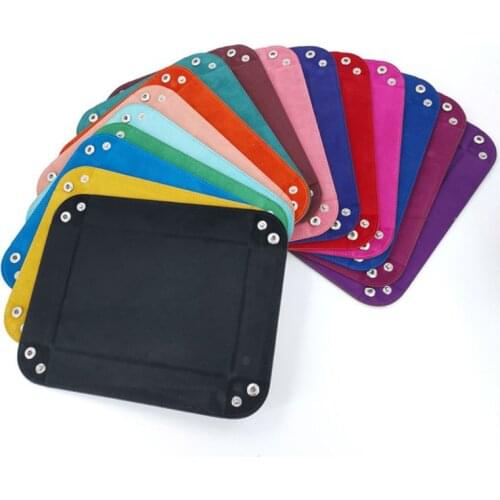 Rectangle PU Leather Dice Trays Foldable Storage Box Table Games Key Coin Box NEW