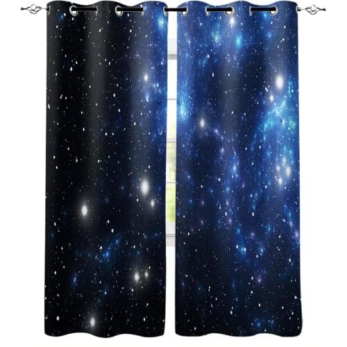 Starry Sky Modern Blackout Curtains For Living Room Bedroom Window Treatment Blinds Drapes Kitchen Curtains