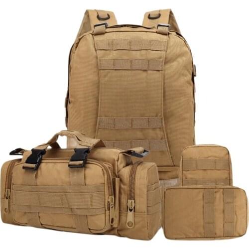 55L Tactical Military Backpack,4 in Sport Tactical Bag,Outdoor Hiking Climbing Army Backpack Camping Bags