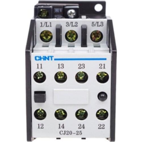 General Purpose AC Contactor Cj20-25 220V 380V 110V Silver Point Industrial Single Phase Three Phase