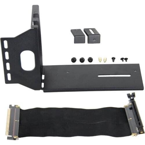 GPU Stand Image Card Vertical Holder with PCI Express Extension Cable Fixed GPU PCI-E Built-in Vertical Bracket