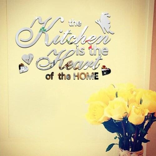 Funlife Home decoration mirror stickers diy creative personality English letters wall stickers decorative mirror paste MS361406