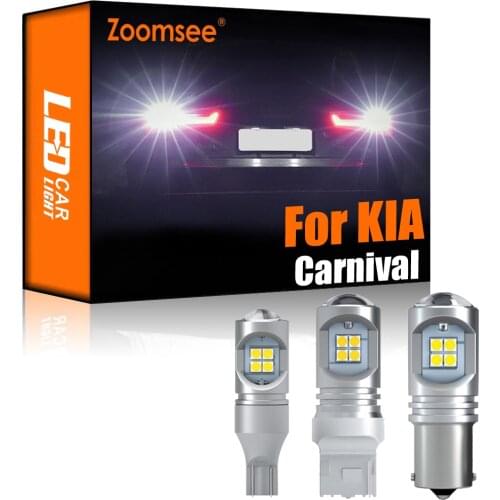 Zoomsee 2Pcs White Reverse LED For KIA Carnival Grand Carnival III 2005-2011 Canbus Exterior Backup Rear Tail Bulb Light Vehicle