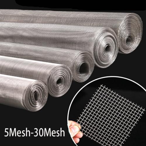 15x30cm 304 Stainless Steel Woven Mesh Multi-use Filter Screen Net Tool Parts Metal Front Repair Fix Wire Mesh Screening Sheet