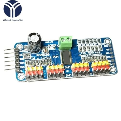 16-Channel 12-bit PWM/Servo Driver - I2C interface - PCA9685 for Arduino Raspberry Pi DIY Servo Shield Module