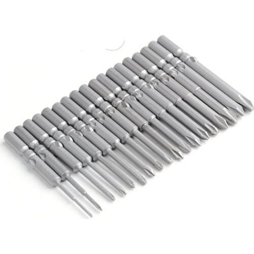 18Pcs 60mm Length 801 5mm Round Shank Magnetic Phillips Cross Screwdriver Bits Electric Screwdriver bits PH0 PH1 PH2