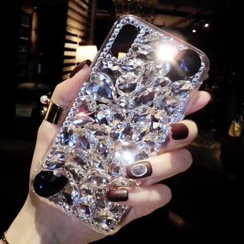 20PCS Bling Shiny Girl Lady Handmade Crystal Luxuty Diamond Phone Case for iPhone X 7 8 Plus Rhinestone Cover for iPhone 7