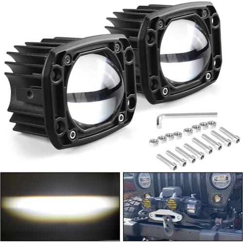 3 inch 8D Lens Flush Mount LED Work Light DRL driving lamp Fog Lights spotlight for Truck SUV 4x4 Off Road ATV Tractor 12V 24V