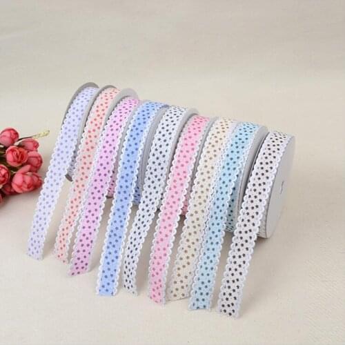 5yards/lot 20mm Candy-colored Print Ribbon for DIY Bow Craft Card Gifts Packing Clothing Accessories Lace Ribbons
