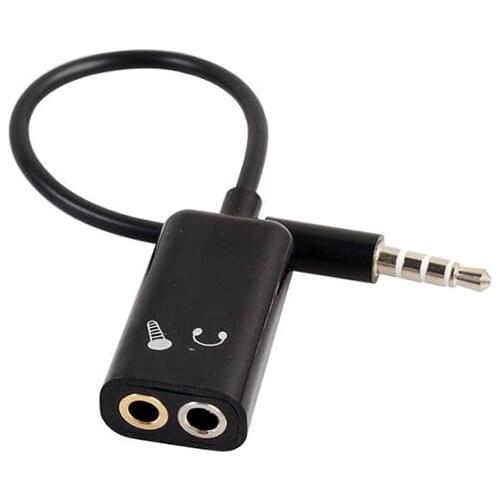 3.5mm Audio Cable 3.5 Mm Jack Stereo Splitter Audio Cable Male To Female Earphone Headset + Microphone Cable Adapter