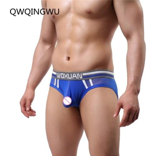 Seamless Mens Briefs Summer Bikini Swimwear Mens Low Waist Underwear Penis Silk Ice Mesh Underwear Men Transparent Briefs