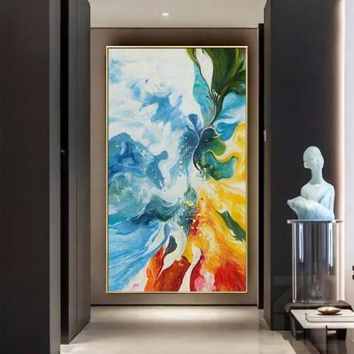 Large 100% handmade Thick Textured picture HandPainted Palette Knife Flower Oil Painting Canvas Wall Art For Living Room Artwork