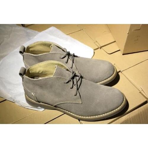 2 colour Spring Autumn Genuine Leather Suede ankle boots Fashion lace-up falt dress shoes Round toe oxford