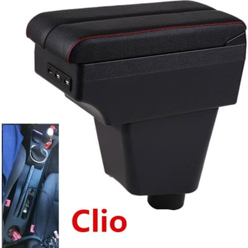 For Renault Clio 3 Captur Armrest box central Store content box with USB interface central Store content box with USB interface