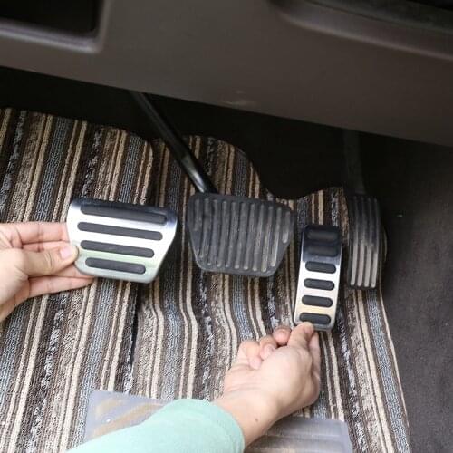 For Land Rover Defender 110 2020 Car styling No Drill Anti-slip Fuel Brake Steel Pads Pedals Cover Car Accessories