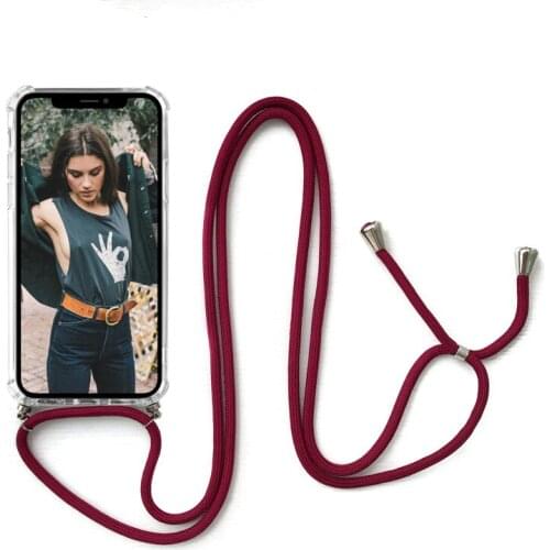 Protective Phone Case Crossbody Necklace Cord Lanyards with Rope for Huawei P30 P20 Pro Lite Mate 20 Pro Lite Y7 Y6Pro Y9 Cover