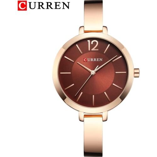 CURREN Fashion Gold Watches Women Watch Brand Luxury Ultra Thin Quartz Female WristWatch Woman Romantic Clock Relogio Feminino