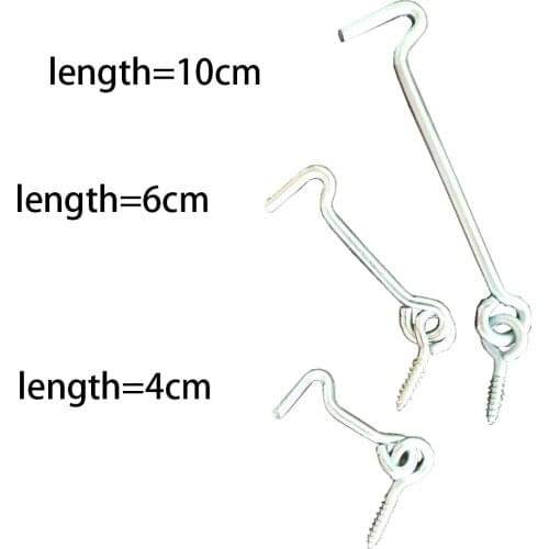 Stainless Steel Cabin 3PC Hook Eye Latch Door And Window Hook Nail Thick Privacy Hook Wind Hook Latch Hook In Solid Hardware