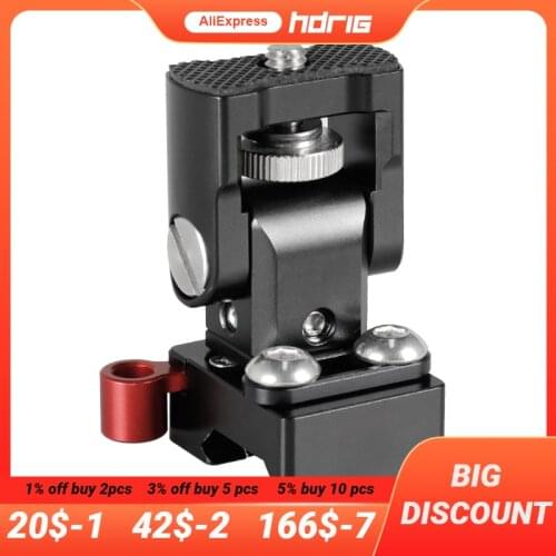 HDRIG Camera Monitor Support Holder With 1/4"-20 Mounting Stud QR Quick Release NATO Clamp for Camera