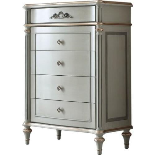 French light luxury solid wood chest living room bedroom European drawer storage cabinet storage cabinet furniture
