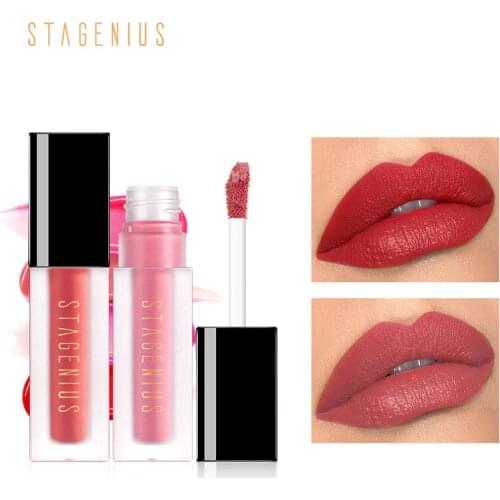 STAGENIUS 9Color Matte Liquid Lipstick Waterproof Moisturizer Smooth Lip Stick Long-lasting Cosmetic Lip Makeup Lip Tint