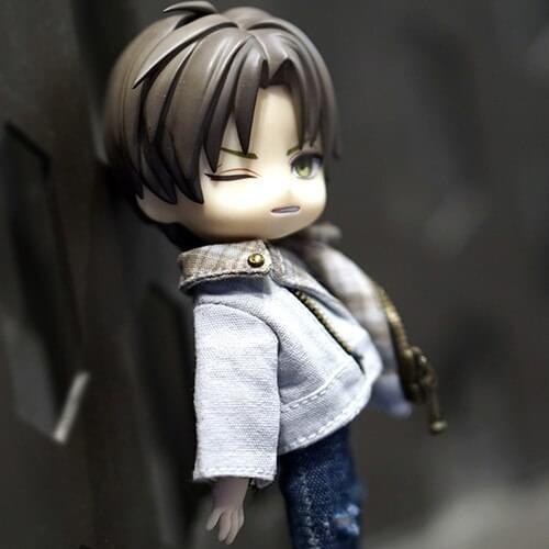 OB11 doll clothing size fashion new style zipper jacket versatile handsome collar jacket black blue gray military green etc